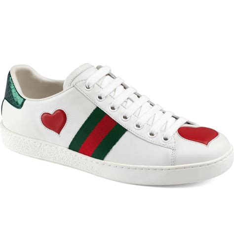 gucci shoes heart kylie|Gucci ace heart shoes.